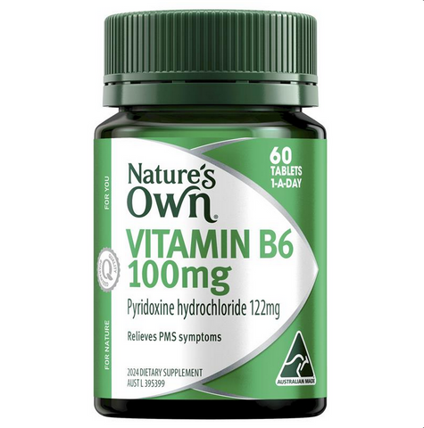 Nature's Own Vitamin B6 100mg - Vitamin B - 60 Tablets