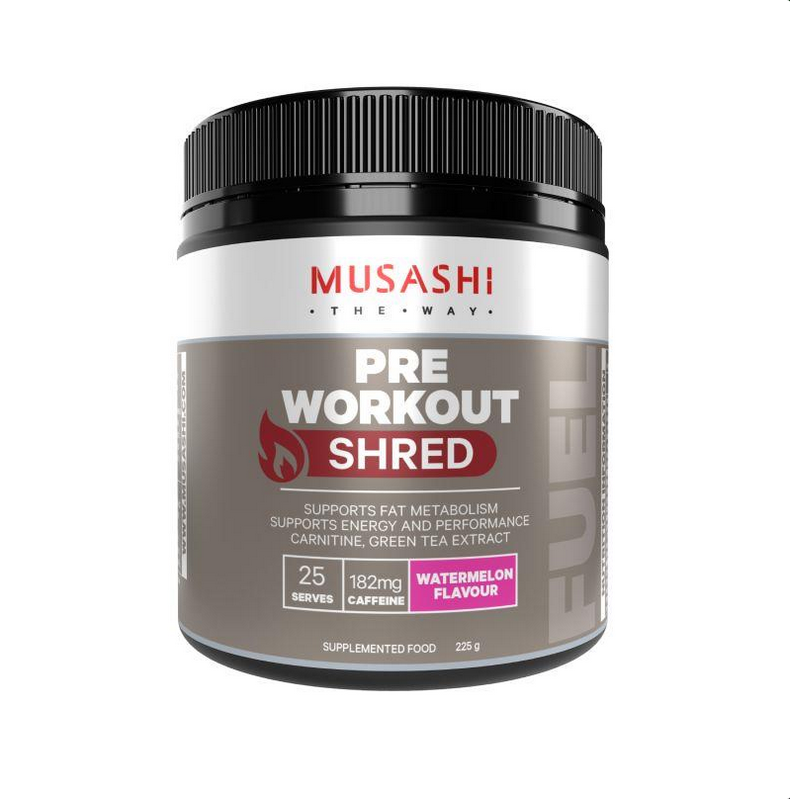 Musashi Pre Workout Shred Watermelon 225g