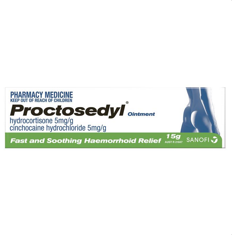Proctosedyl Haemorrhoids Relief Ointment Cream 15g (Limit ONE per Order)