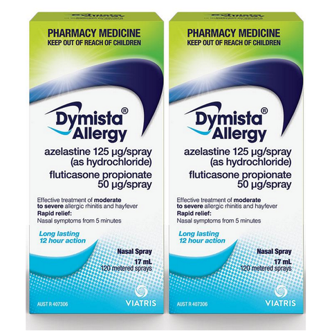 Dymista Allergy Azelastine (125mcg) Fluticasone (50mcg) Propionate Nasal Spray 2 x 17mL - Special Bundle (Limit ONE per Order)