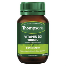 Load image into Gallery viewer, Thompson&#39;s Vitamin D3 1000IU 240 Capsules