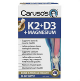 Caruso's Natural Health Vitamin K2 + D3 + Magnesium 30 Day Supply