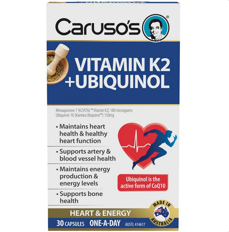 Caruso's Vitamin K2 + Ubiquionol 30 Capsules