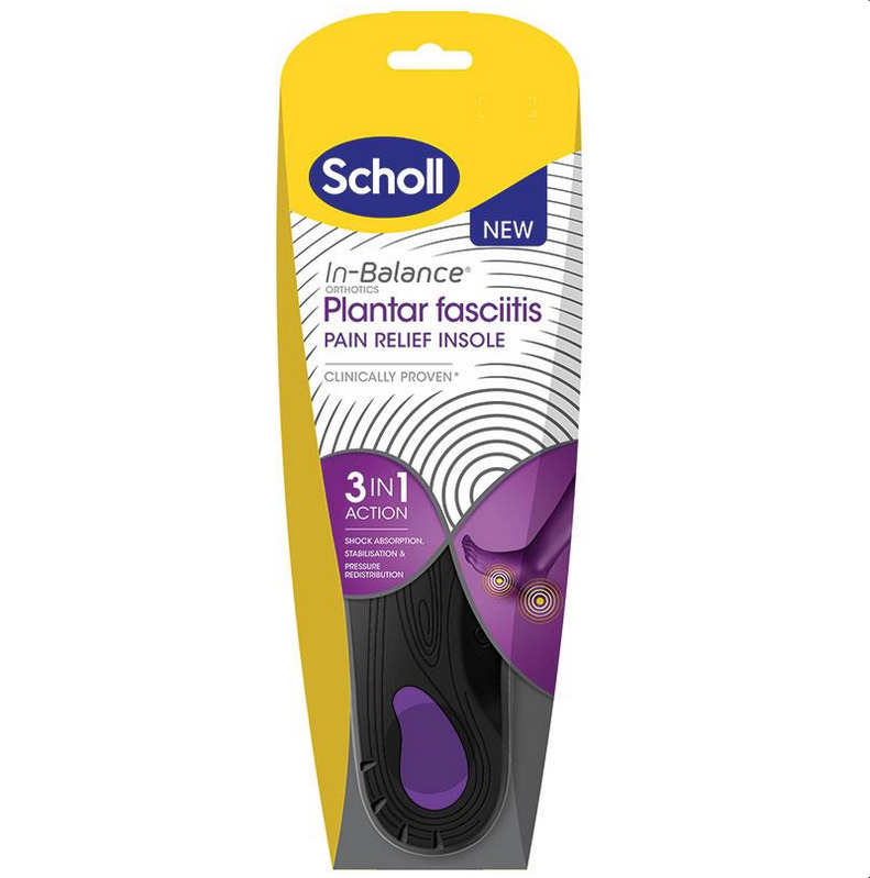 Scholl In Balance Pain Relief Plantar Fasciitis Orthotic Insole Large