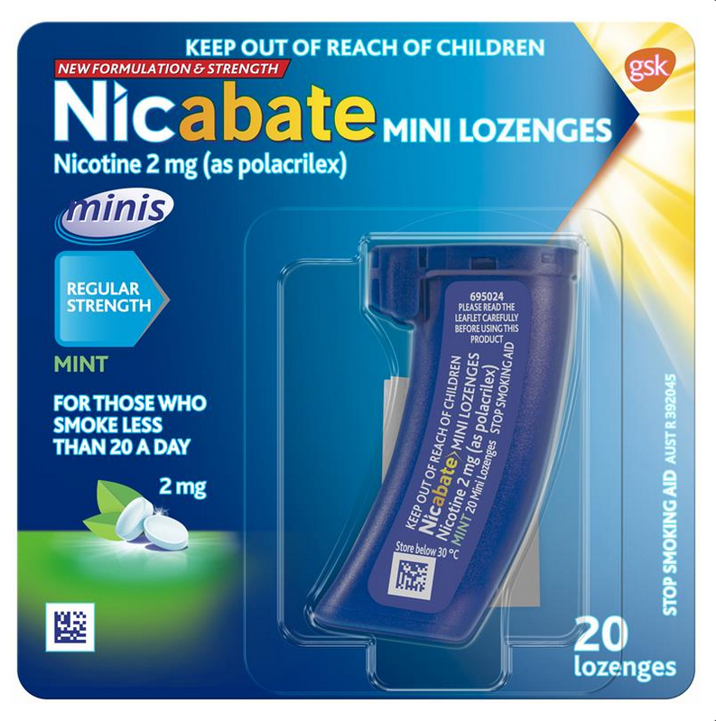Nicabate Minis 2mg 20 Lozenges