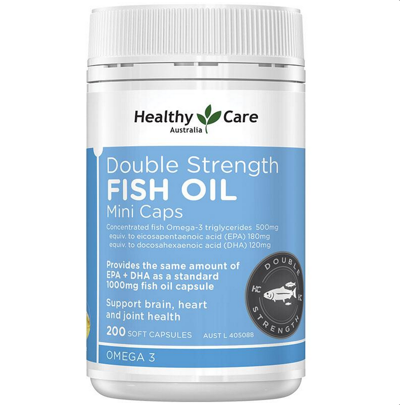 Healthy Care Double Strength Fish Oil Mini 200 Capsules
