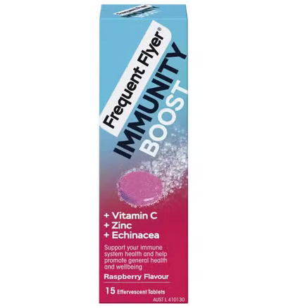 Frequent Flyer Health Boost Immune System Raspberry 15 Effervescent Tablets