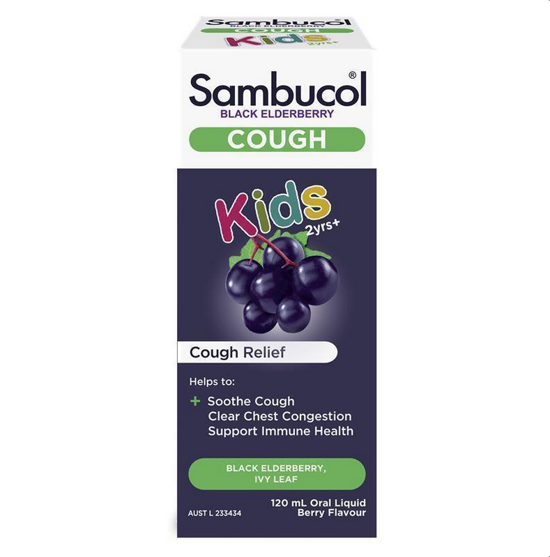Sambucol Black Elderberry Kids Cough Liquid 120ml