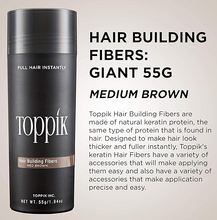 Load image into Gallery viewer, Toppik Hair Building Fibres Medium Brown 55g