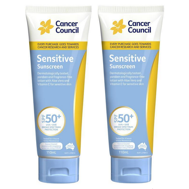 Cancer Council SPF 50+ Sensitive 2 x 110mL - Special Bundle