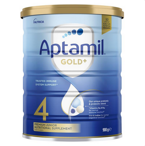 Aptamil Gold+ 4 Junior Nutritional Supplement Milk Drink From 2 Years 900g - NEW (expiry 1/25)