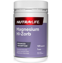 Load image into Gallery viewer, Nutra-Life Magnesium Hi-Zorb 120 Capsules