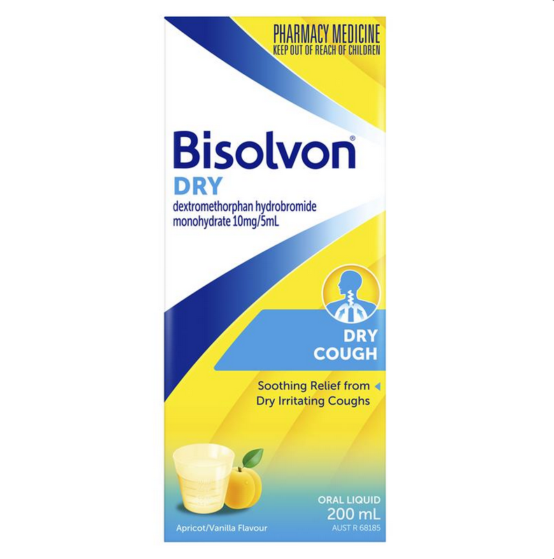 Bisolvon Dry Cough Liquid 200mL (Limit ONE per Order)