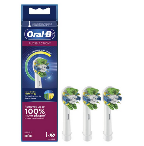 Oral B Power Toothbrush Floss Action Refills 3 Pack