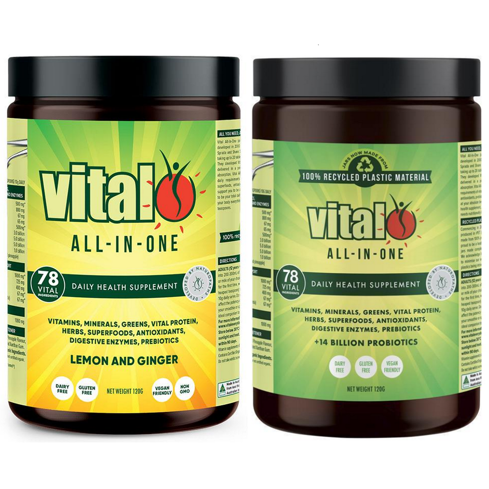 Vital All In One 120g + Lemon & Ginger Powder 120g - Special Bundle