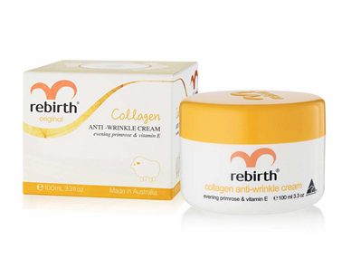 Rebirth Collagen Anti-Wrinkle Cream with Evening Primrose and Vitamin E 100mL