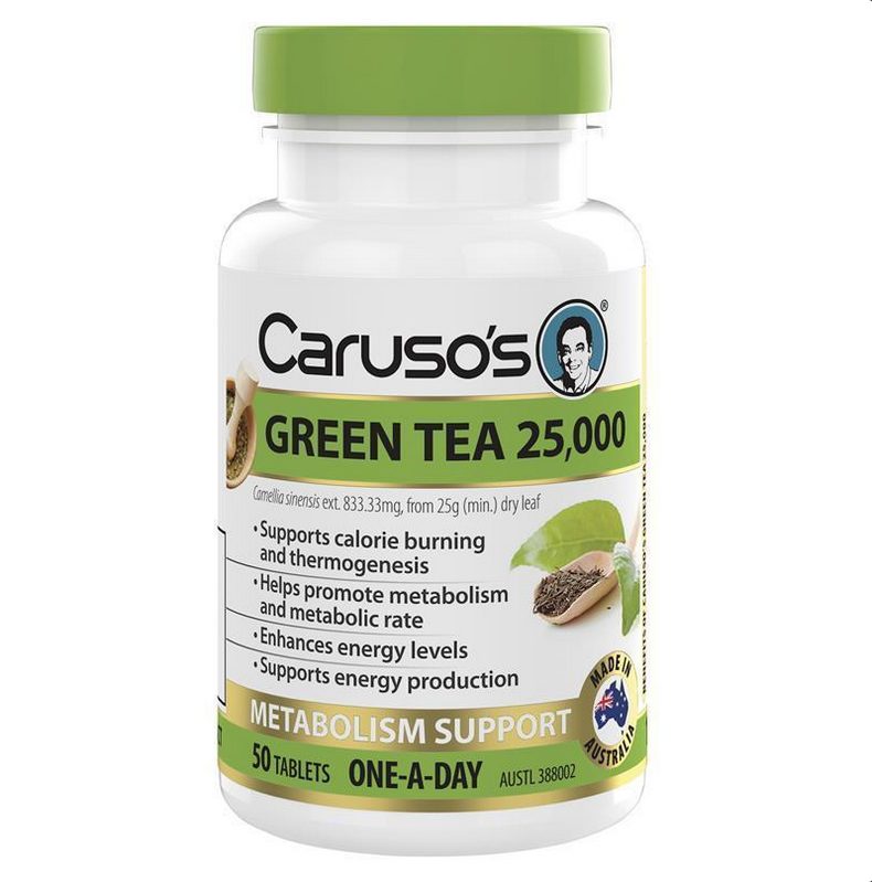 Caruso's Natural Health One a Day Green Tea 25,000 50 Tablets