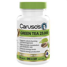 Load image into Gallery viewer, Caruso&#39;s Natural Health One a Day Green Tea 25,000 50 Tablets