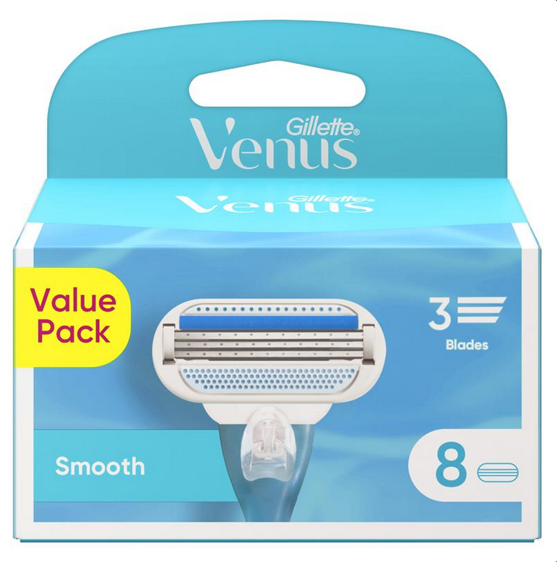 Gillette Venus Smooth Value Pack Razor Blade Refills 8 Pack – Better ...