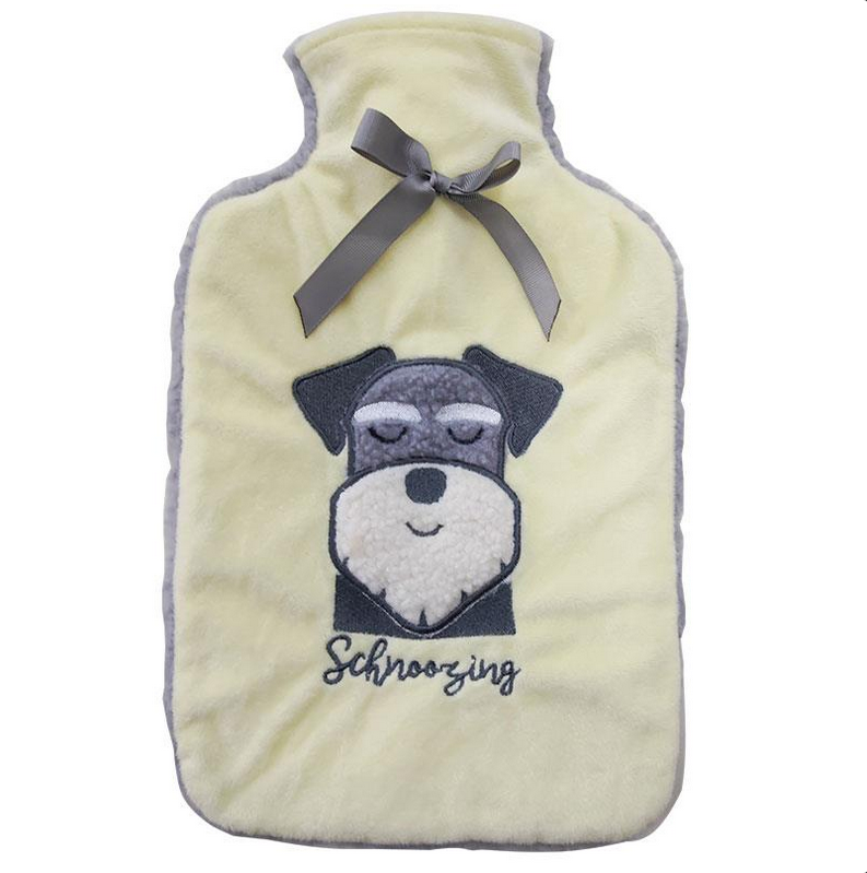 McGloins Hot Water Bottle Character with Bow Fleece Cover (Assorted Designs Selected at Random)