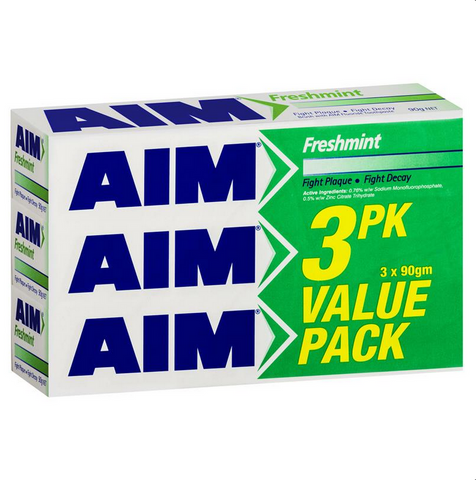 Aim Toothpaste Freshmint Value 3 Pack