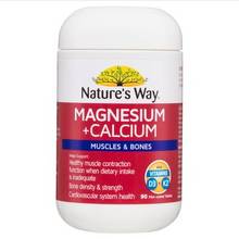Load image into Gallery viewer, Nature&#39;s Way Magnesium + Calcium 90 Tablets (Expiry 05/2024)