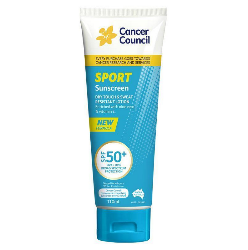 Cancer Council SPF 50+ Sport Dry Touch & Sweat Resistant 110mL