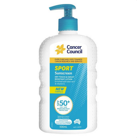 Cancer Council SPF 50+ Sport Dry Touch & Sweat Resistant 500mL