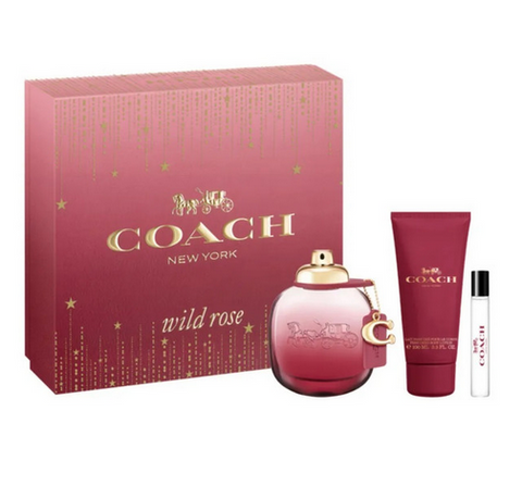 Coach Wild Rose Eau de Parfum 90mL 3 Piece Gift Set