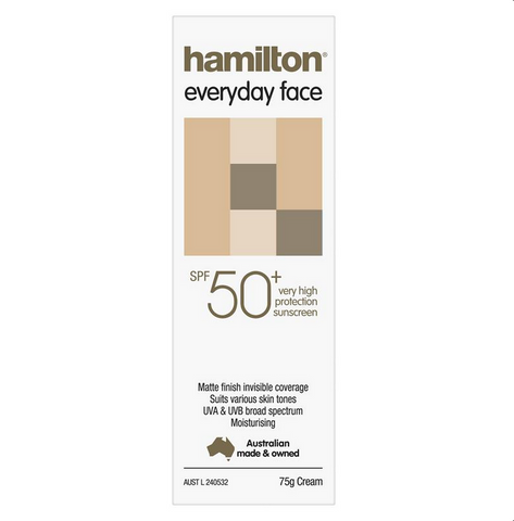 Hamilton SPF 50+ Everyday Face Lotion 75g