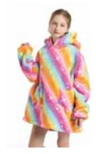 Hoodie Blanket Reversible for Kids - One Size Fits All