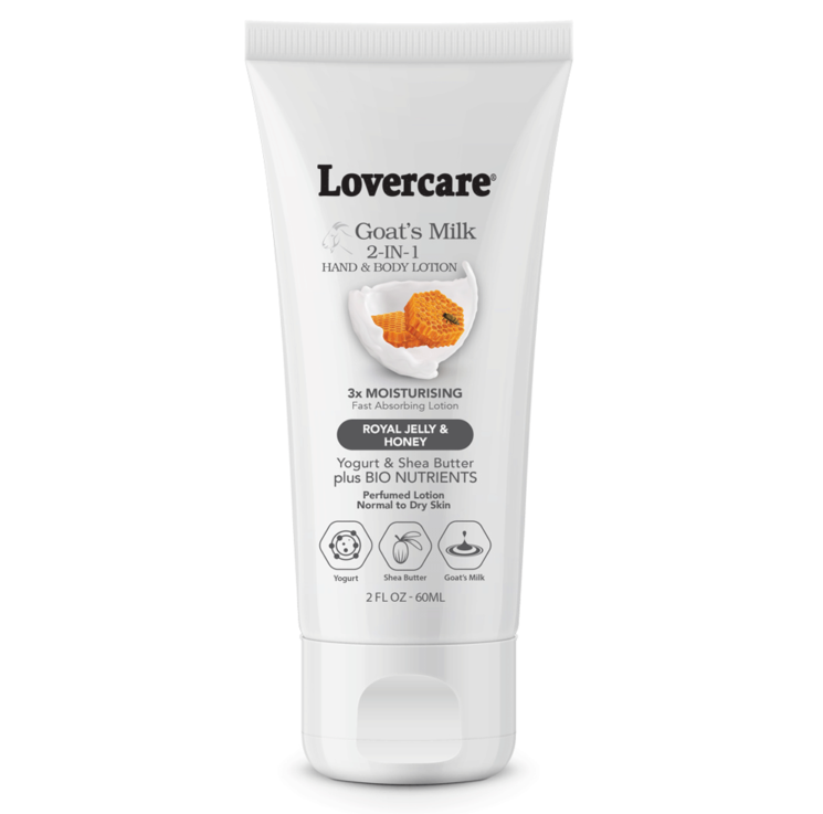 LoverCare Goat’s Milk 2in1 Hand & Body Lotion Royal Jelly & Honey 60mL