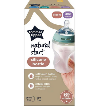 Tommee Tippee Natural Start Silicone Baby Bottle 260mL 1 pack