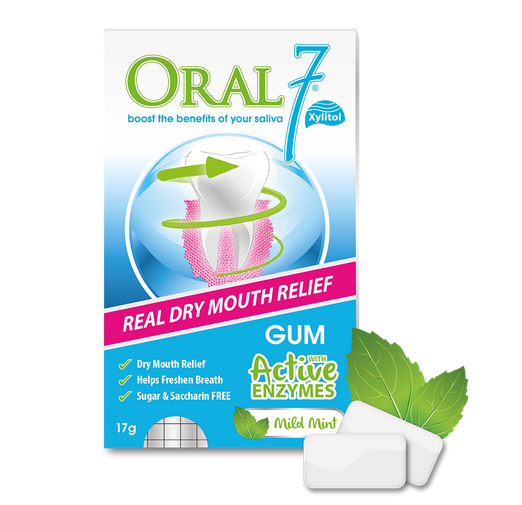 Oral7 Moisturising Dry Mouth Gum 12 Pieces (Ships February)