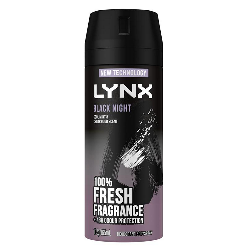 LYNX Deodorant Body Spray Black Night 165mL