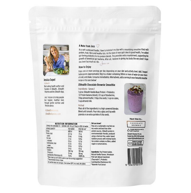 JSHealth Protein + Probiotics Vanilla Bean Flavour 300g