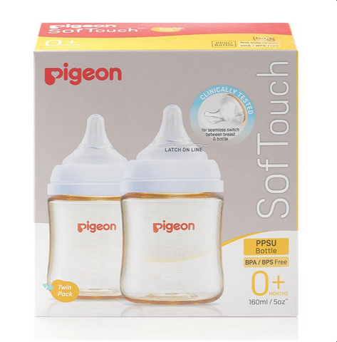 Pigeon SofTouch Bottle PPSU 160mL Twin Pack