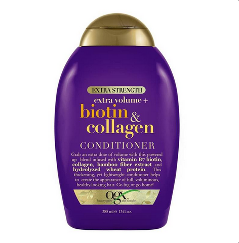 Ogx Extra Strength Extra Volume + Biotin & Collagen Conditioner For Fine Hair 385mL