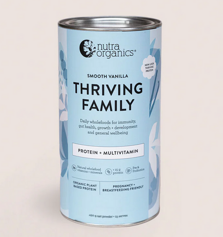 Nutra Organics Thriving Family Protein Smooth Vanilla 450g