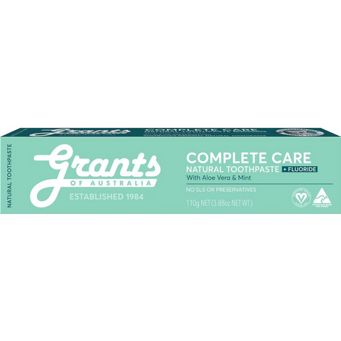 Grants Of Australia Complete Care Natural Toothpaste With Aloe & Mint 110g