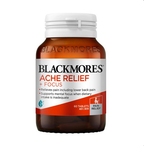 Blackmores Ache Relief + Focus 60 Tablets