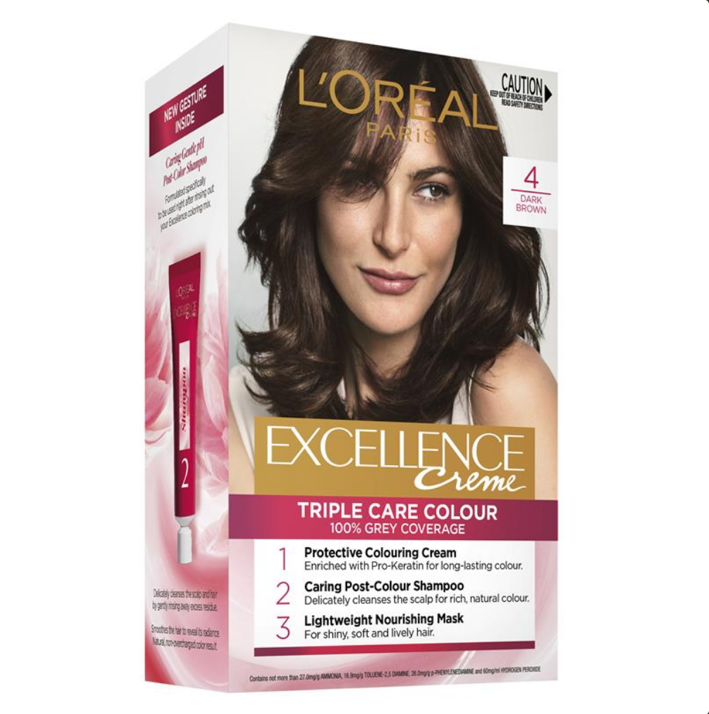 L'Oreal Excellence Creme 4 Dark Brown Hair Colour