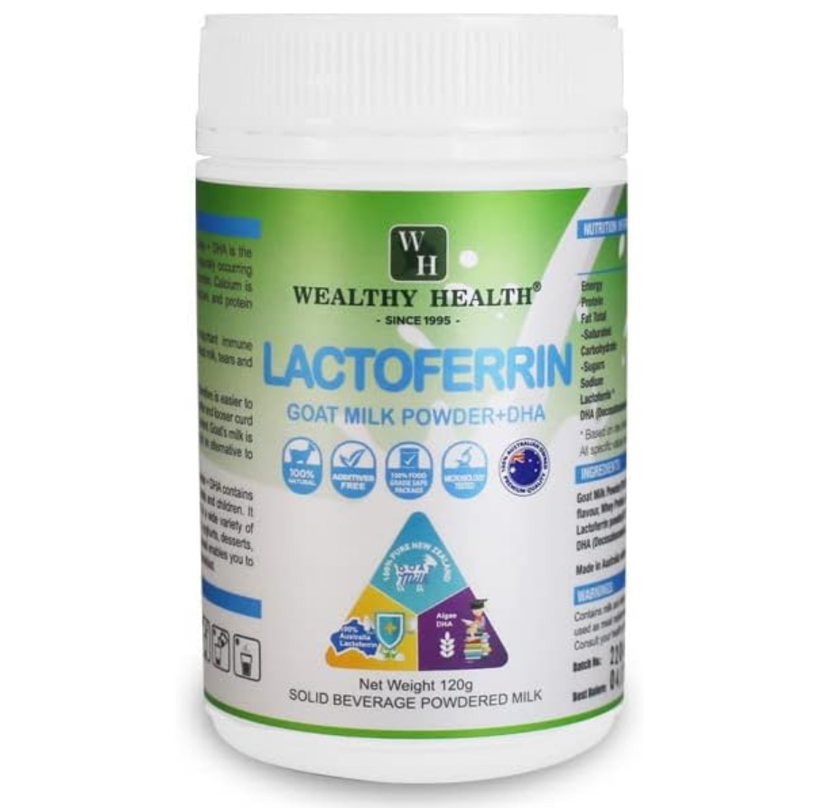 Wealthy Health Lactoferrin Goat Milk Powder + DHA 120g