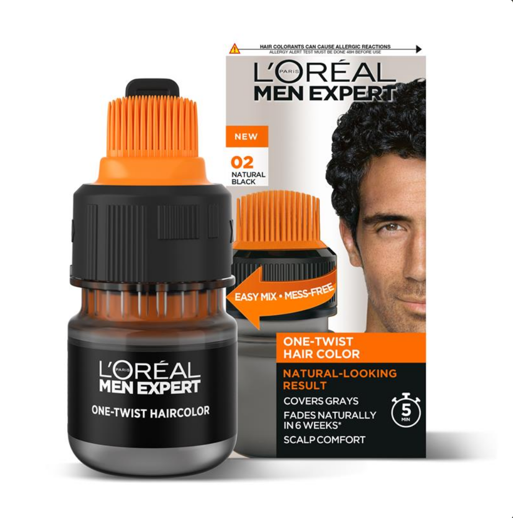 L'Oreal Paris Men Expert OneTwist Hair Colour 02 Natural Black