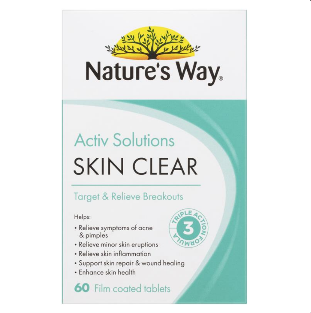 Nature's Way Activ Solutions Skin Clear 60 Tablets