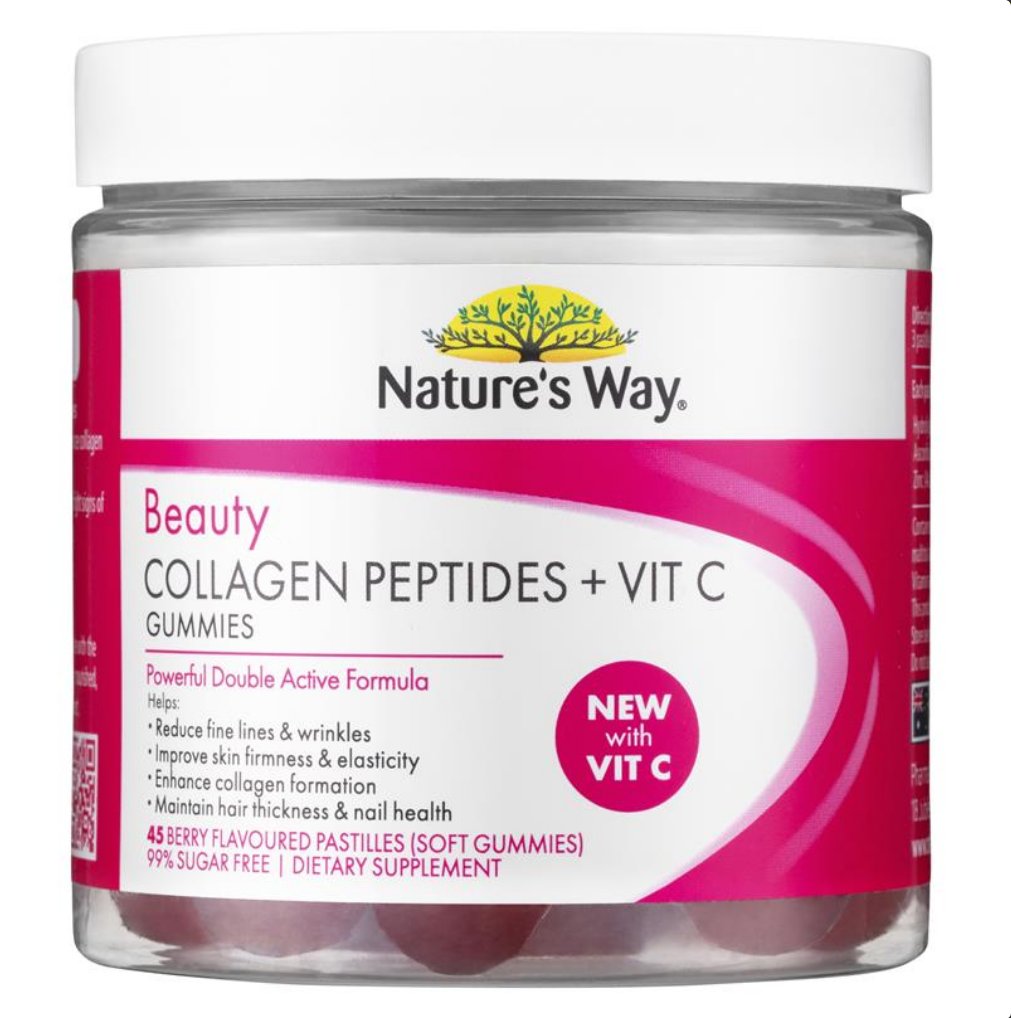 Nature's Way Beauty Collagen Peptides + Vit C 45 Gummies