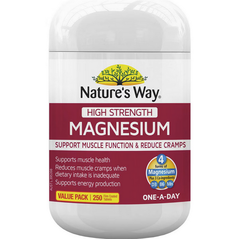 Nature's Way High Strength Magnesium 250 Coated Tablets