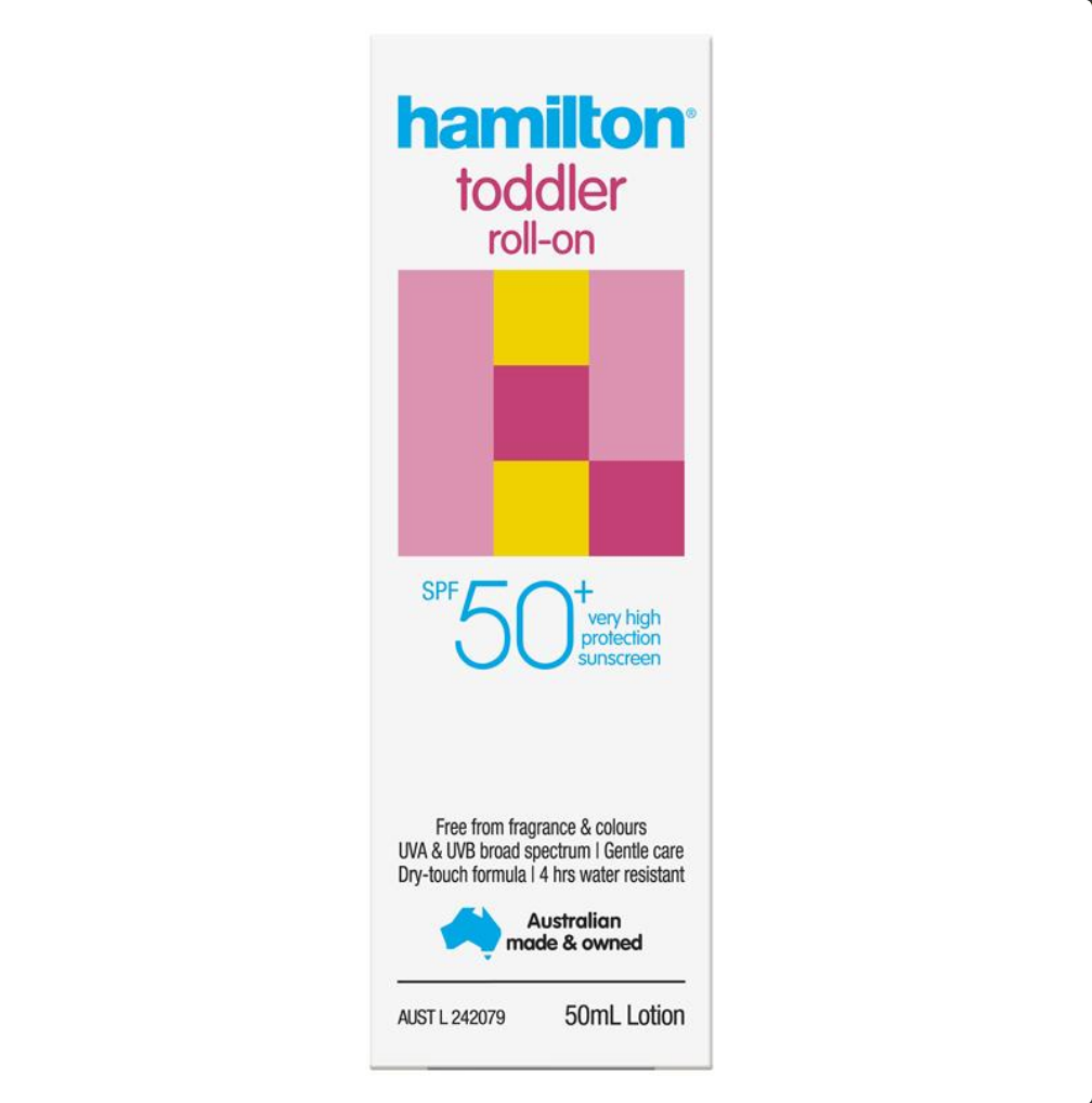 Hamilton Sun SPF 50+ Toddler Roll On 50mL