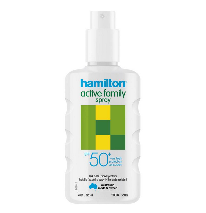 Hamilton Sunscreen Active Family Spray SPF50+ 200mL