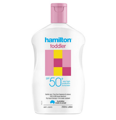 Hamilton Sunscreen Toddler Lotion SPF50+ 250mL